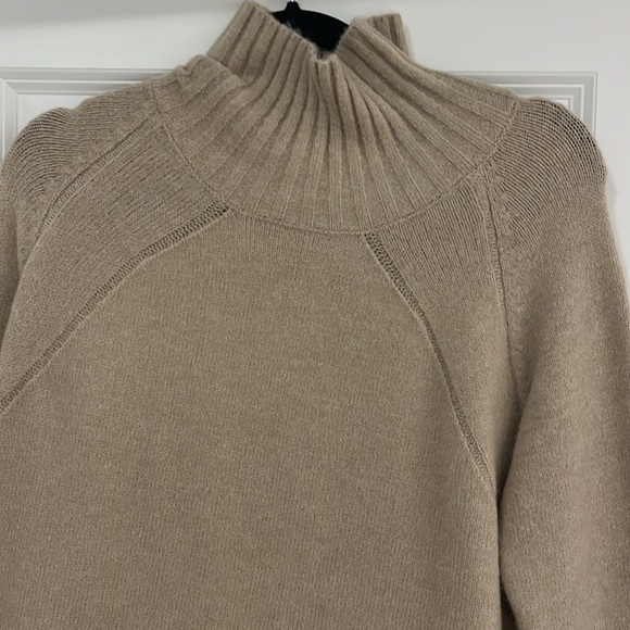 Tan knit turtle neck dress - Picture 2 of 3